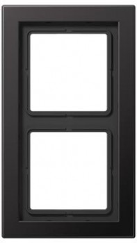 LSD982BFSW Рамка LS Design Черный 2-постовая Jung фото