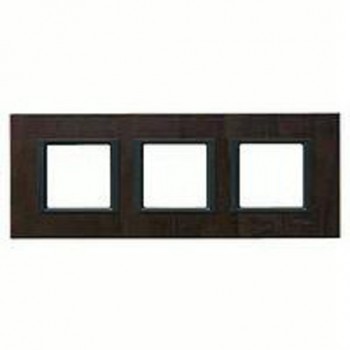 Рамка 3-постовая, темная кожа Schneider Electric Unica Class MGU68.006.7P2 фото