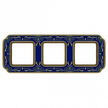 

FD01353AZEN Рамка Smalto Italiano Siena Blue sapphire 3-постовая Fede, Smalto Italiano Siena FD01353AZEN