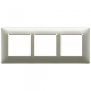 14646.21 Рамка Plana Никель матовый 6 модулей Vimar фото