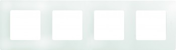 672504 Рамка Etika Белый 4-постовая Legrand фото