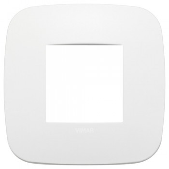 19672.B26 Рамка Arke Round Полярный матовый  (с белой диафрагмой) 2 модуля Vimar фото