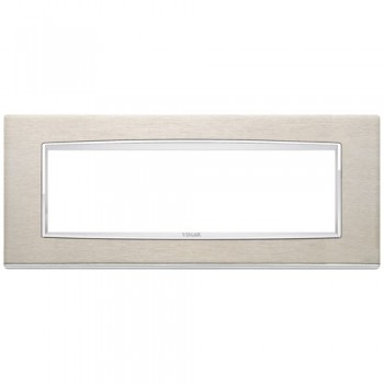 20657.C91 Рамка Eikon Chrome Classica Сталь натуральная 7 модулей Vimar фото