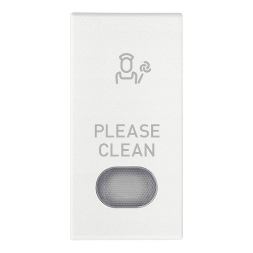 

19026.PLS.B Взаимозаменяемая клавиша на 1 модуль (с подсветкой°) “Please Clean” С диффузором белый Vimar Arke, Arke Round 19026.PLS.B