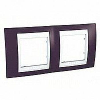 MGU6.004.872 Рамка Unica Хамелеон гранат / Белый 2-постовая Schneider Electric фото