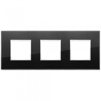 21644.76 Рамка Eikon Evo Черный бриллиант 6 модулей Vimar фото