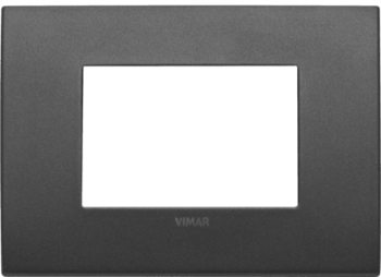 19653.01 Рамка Arke Classic Графит матовый 3-модульная Vimar фото