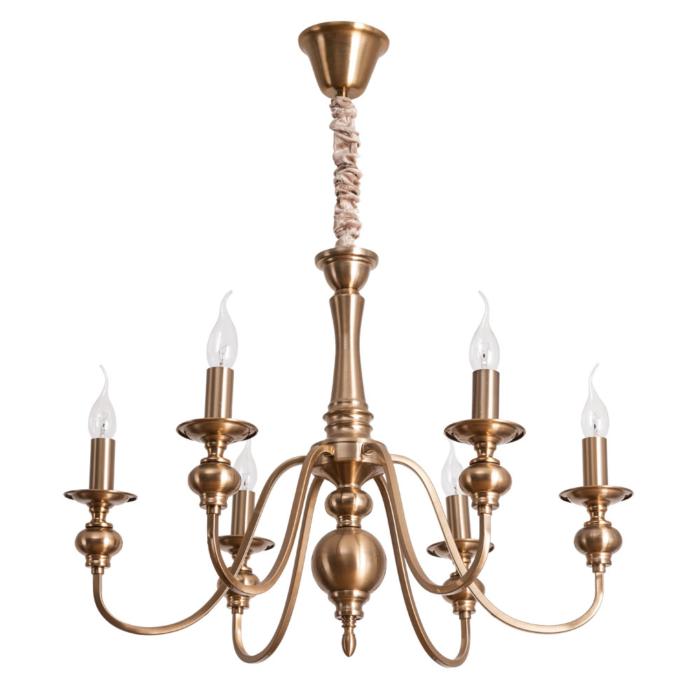 

Подвесная люстра Passoni A6097LM-6PB Arte Lamp, Медь, Passoni A6097LM-6PB