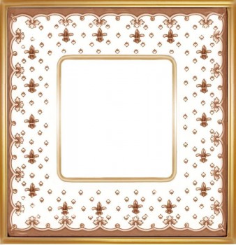 FD01471MAOB Рамка Belle Epoque Porcelain Коричневый / Золото 1-постовая Fede фото