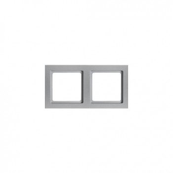 10126094 Рамка Q.3 Алюминий с эффектом бархата 2-постовая Berker фото