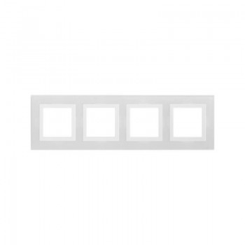 Рамка из натурального стекла белая 8 модулей DKC Avanti 4400828 фото