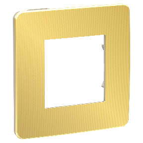 NU280260 Рамка Unica Studio Metal Золото / Бежевый 1-постовая Schneider Electric фото