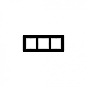 10136076 Рамка Q.7 Черное стекло 3-постовая Berker фото