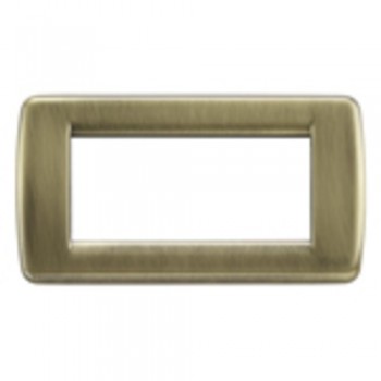 16754.37 Рамка Idea Rondo Античная латунь 4 модуля Vimar фото