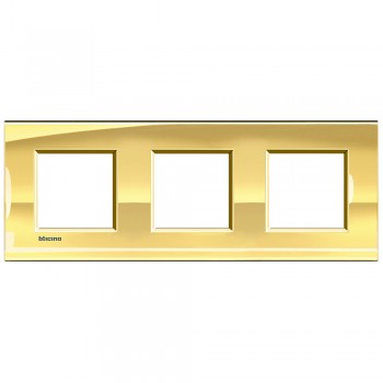 LNA4802M3OA Рамка LivingLight Квадрат Золото 2+2+2 модуля Bticino фото