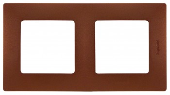 672572 Рамка Etika Какао 2-постовая Legrand фото