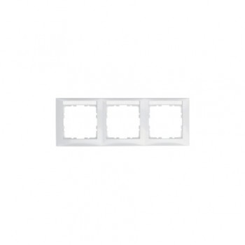 10238919 Рамка с полем для надписей S.1 Полярная белизна с блеском 3-постовая Berker фото