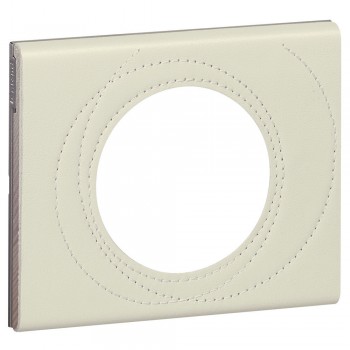 069431 Рамка Celiane Кожа/Текстиль Кожа макиато 1-постовая Legrand фото