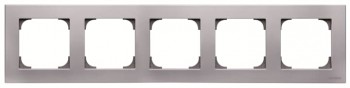 8575 PL Рамка Sky Серебристый алюминий 5-постовая ABB фото