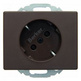 

47280001 Штепсельная розетка SCHUKO 45° цвет: коричневый, с блеском Arsys Berker, Arsys 47280001