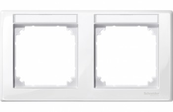 MTN471219 Рамка с полем для надписи M-Smart Полярный белый 2-постовая Merten фото