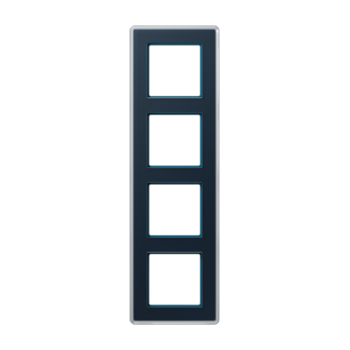 Рамка 4-ная, стекло цвет Синий Jung A VIVA  AV584GLMNB фото