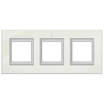 HA4802/3BG Рамка Axolute Квадрат Фарфор 2+2+2 модуля вертикальная Bticino фото
