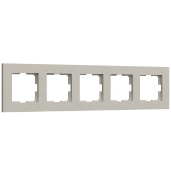 Рамка на 5 постов Slab (дымчатый софт) Werkel a071630 W0052917 фото