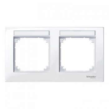 MTN514225 Рамка с полем для надписи M-Plan Активный белый 2-постовая Merten фото