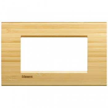 LNA4804LBA Рамка LivingLight Квадрат Бамбук 4 модуля Bticino фото
