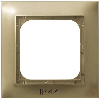 

RH-1Y/28 Рамка Ospel Impresja Золотой металлик 1-постовая для выключателя IP-44, RH-1Y/28