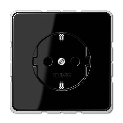 

CD1520SW Розетка с заземлением Jung 16А/250В CD 500 Чёрная, CD Ударопрочная CD1520SW