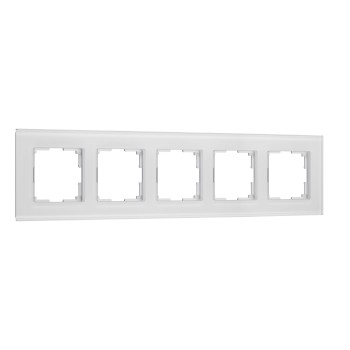 Рамка на 5 постов Senso (дымчатый, стекло soft-touch) Werkel W0053101 a069968 фото