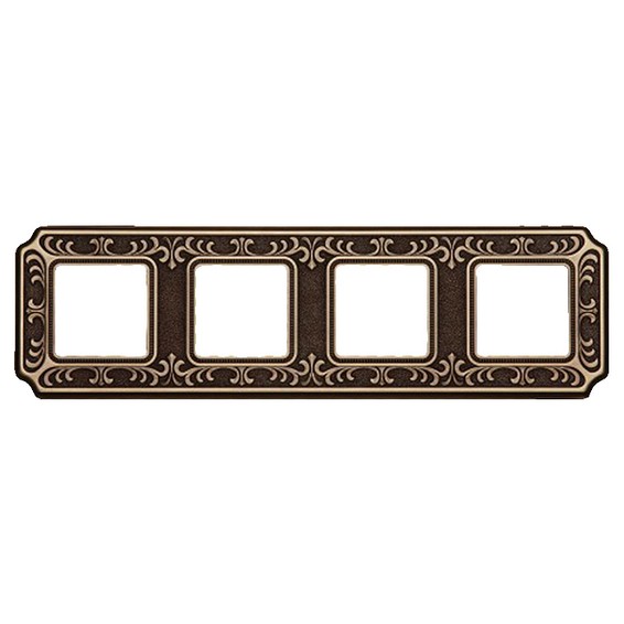 

FD01354PB Рамка Siena Bright Patina 4-постовая Fede, Siena FD01354PB