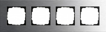 0214219 Рамка Esprit Сталь 4-постовая Gira фото