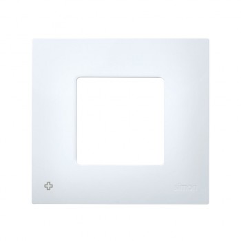 2700617-060 Накладка декоративная на рамку базовую, 1 пост, антибактериальная функция, Simon 27 Play, белый фото