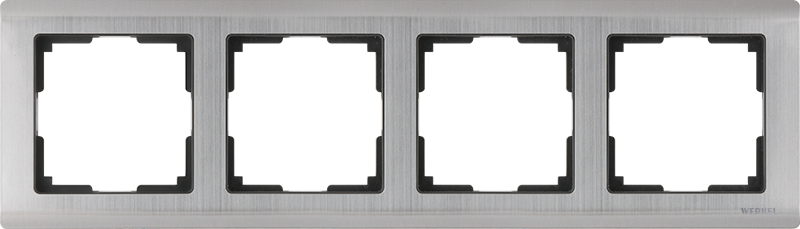 

WL02-Frame-04 Рамка на 4 поста (глянцевый никель) Metallic Werkel a028862, Metallic WL02-Frame-04 a028862