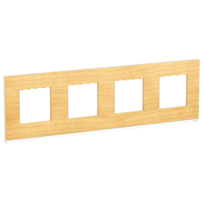 NU600883 Рамка Unica Pure Клен / Белый 4-постовая Schneider Electric фото