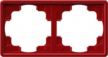 021243 Рамка S-color Красный 2-постовая Gira фото