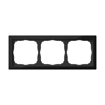 Рамка 3 поста органическое стекло черный Systeme Electric Artgallery pure GAL321003 фото