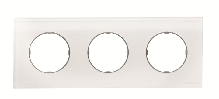 

8673 CB Рамка Skymoon Белое стекло 3-постовая ABB, Skymoon 8673 CB