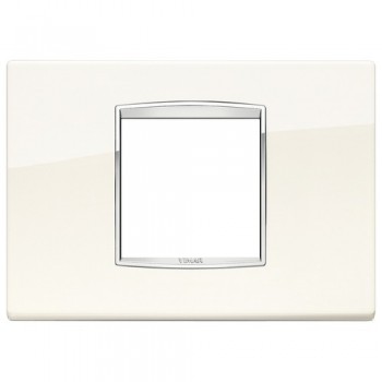 20652.C01 Рамка Eikon Chrome Classica Арктический белый 2 модуля Vimar фото