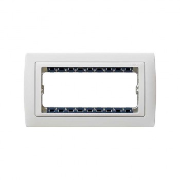 82650-30 Рамка декоративная, (+суппорт), 5 узких (2 широких+1 узкий) модулей, Simon 82 Centralizations, белый-белый фото