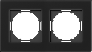 Рамка 2-я, черное стекло Donel A07 NATURAL DEN212BG фото