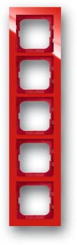 Рамка 5-постовая, красный ABB Axcent 1725-287 фото