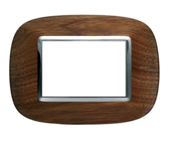 HB4803LNC Axolute Рамка 1 пост, овальной формы Орех. Итальянский стандарт, 3 модуля Bticino фото