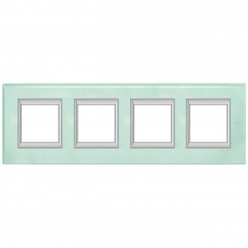 HA4802/4VKA Рамка Axolute Квадрат Кристалл 2+2+2+2 модуля вертикальная Bticino фото