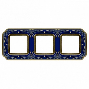 FD01363AZEN Рамка Smalto Italiano Firenze Blue sapphire 3-постовая Fede фото