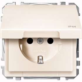 

MTN2414-4044 Механизм розетки с крышкой, IP 44, бежевый Merten, Artec MTN2414-4044