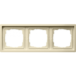 0213111 Рамка F100 Кремовый 3-постовая Gira фото